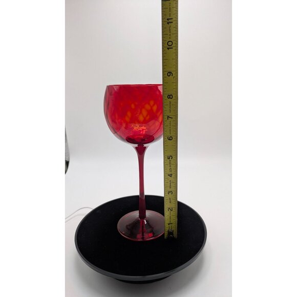Empoli Italy 8.50 Inch Red Wine Goblet 14 fl oz Glass Vintage Dining Decor - Picture 2 of 11